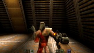 Quake 2 being rendered via AI