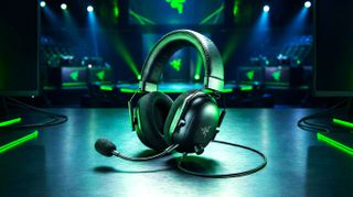 AI-Generated and edited image of the Razer BlackShark V2 Pro gaming headset for Xbox visualized