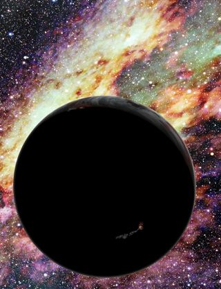 An artist’s conception of a runaway planet zooming through interstellar space.