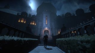 an image of a guard in a courtyard in Thief VR: Legacy of Shadow