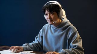 SteelSeries Arctis Nova Pro Omni headset in use with various gaming devices including PlayStation, Nintendo Switch, and PC.