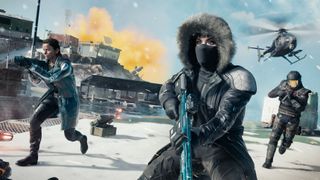 An official screenshot of the winter refresh of the Rebirth Island map in Call of Duty: Warzone.