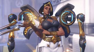 Domina, one of the new tank heroes in Overwatch.