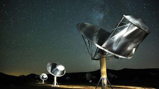 The SETI Institute's Allen Telescope Array in Northern California searches for radio signals that could have been generated by intelligent alien life.