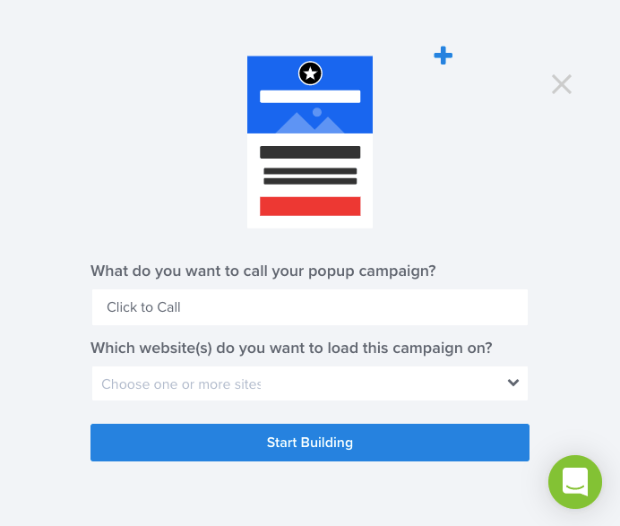 create click to call popup - OptinMonster create click to call popup
