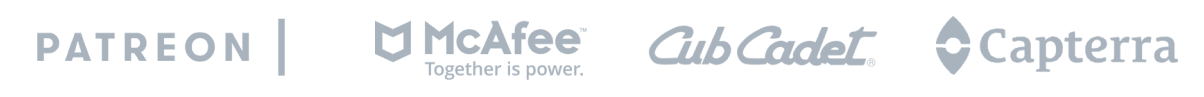 OptinMonster Enterprise Logos 1 - OptinMonster McAffee, CubCadet, Capterra all trust OptinMonster.