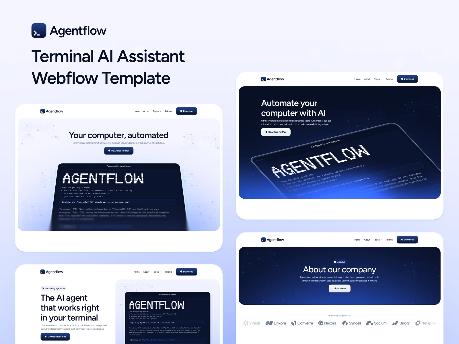 AI Coding Agent Webflow Template