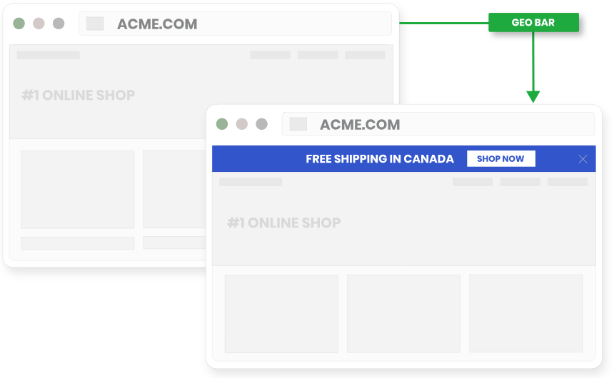 geo targeted stick bars