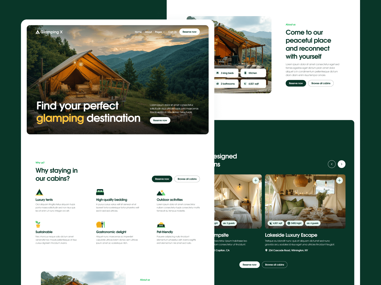 Glamping Webflow Template