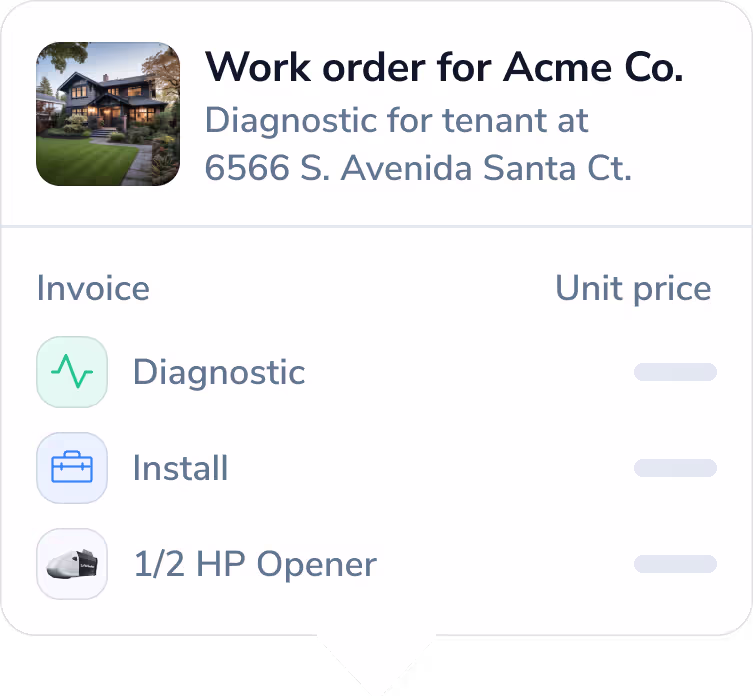 Illustration of a Sibi work order system for property management showing tasks, statuses, and progress tracking for efficient management and resolution of maintenance requests.