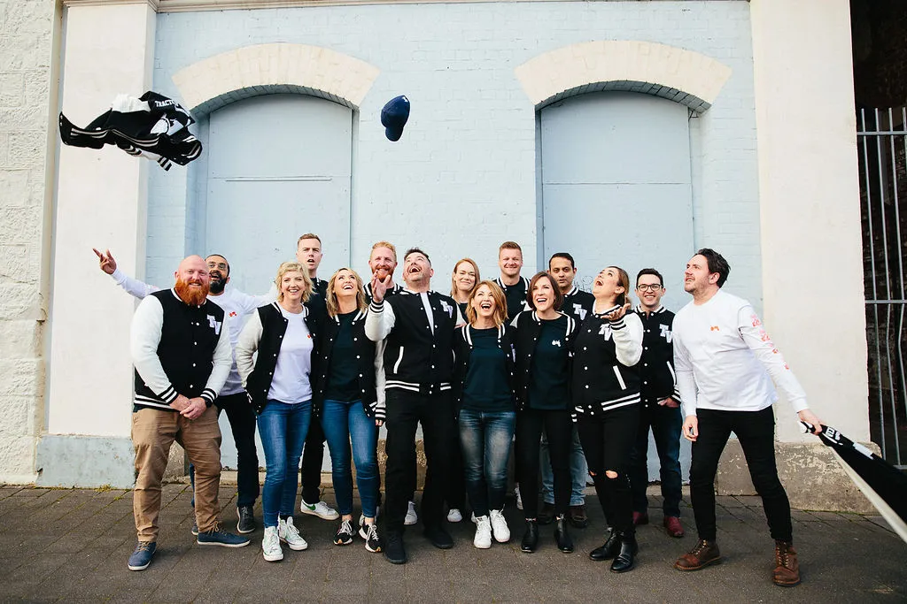 Tractor Team Photo Hats in Hair