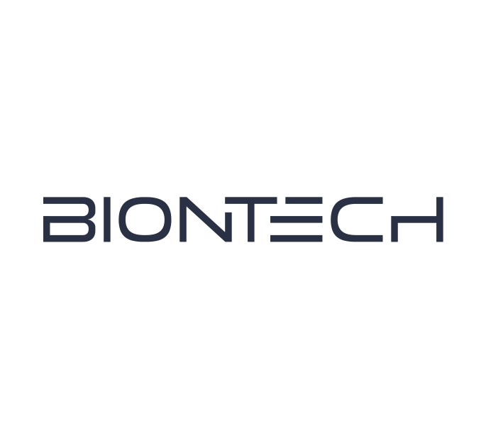 Logo of Biontech, a client of Spielfeld Digital Hub