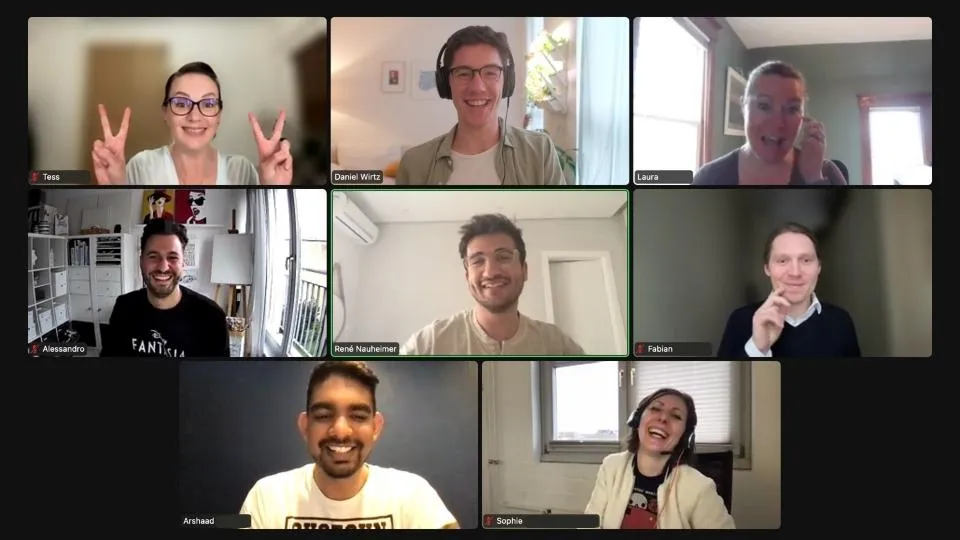 Screenshot of Zoom call from the facilitation training course