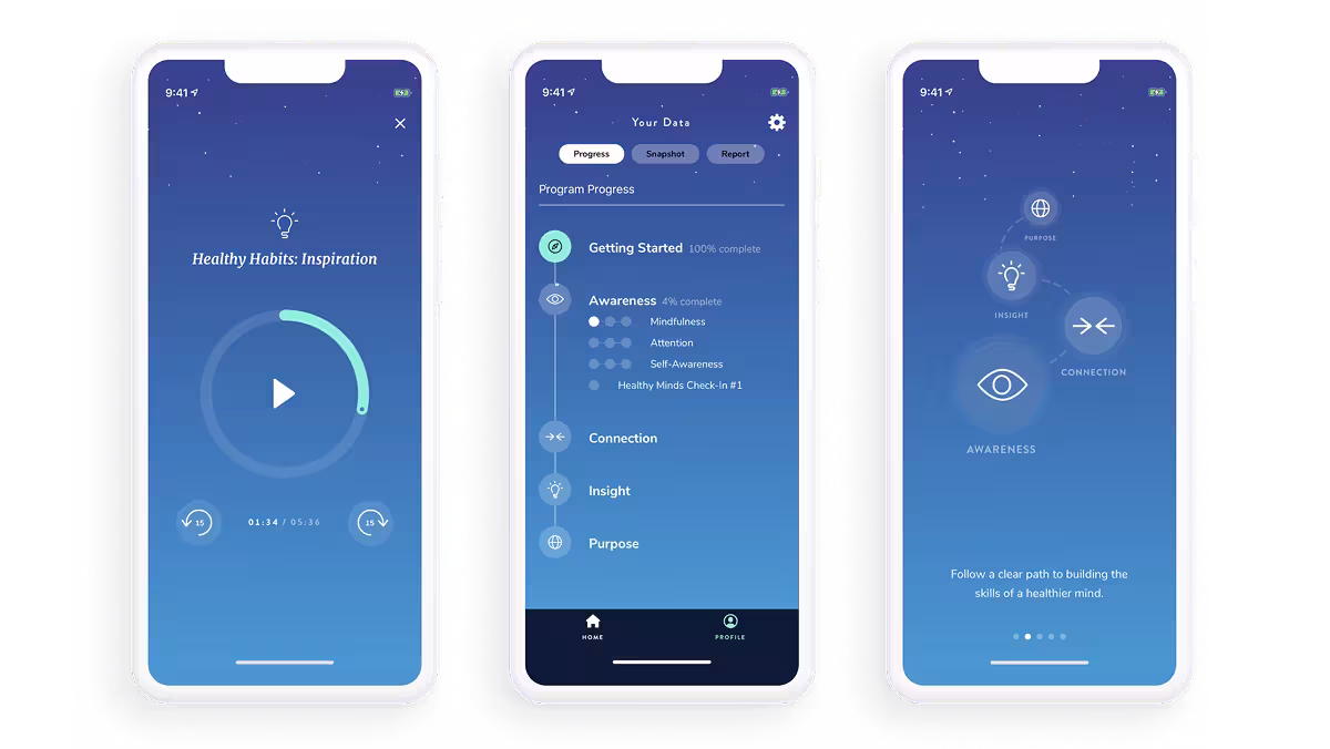 Launching Healthy Minds Innovations' mindfulness app, recommended by the New York Times