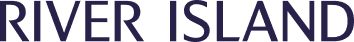 Black uppercase text reading 'RIVER ISLAND' on a transparent background.