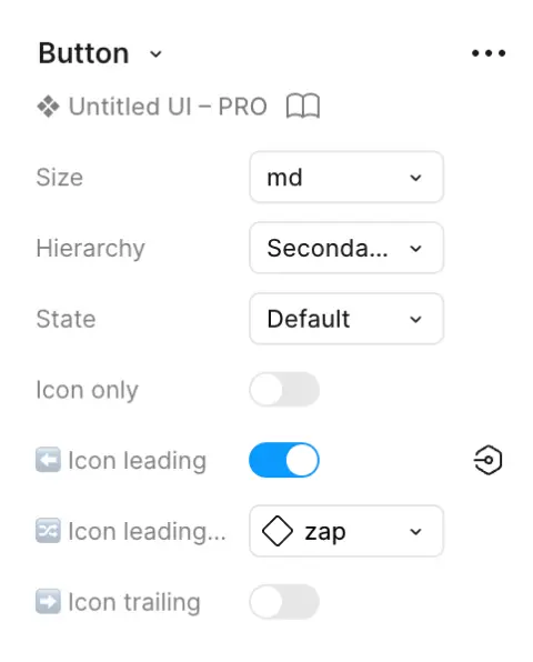 Figma properties panel