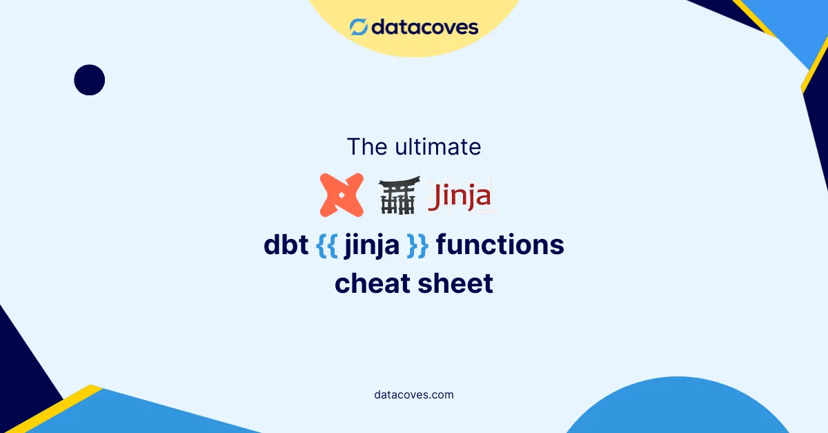 Ultimate dbt functions cheatsheet
