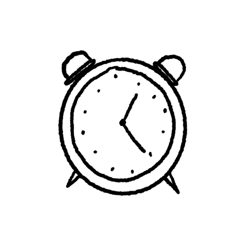 A simple illustration of an alarm clock
