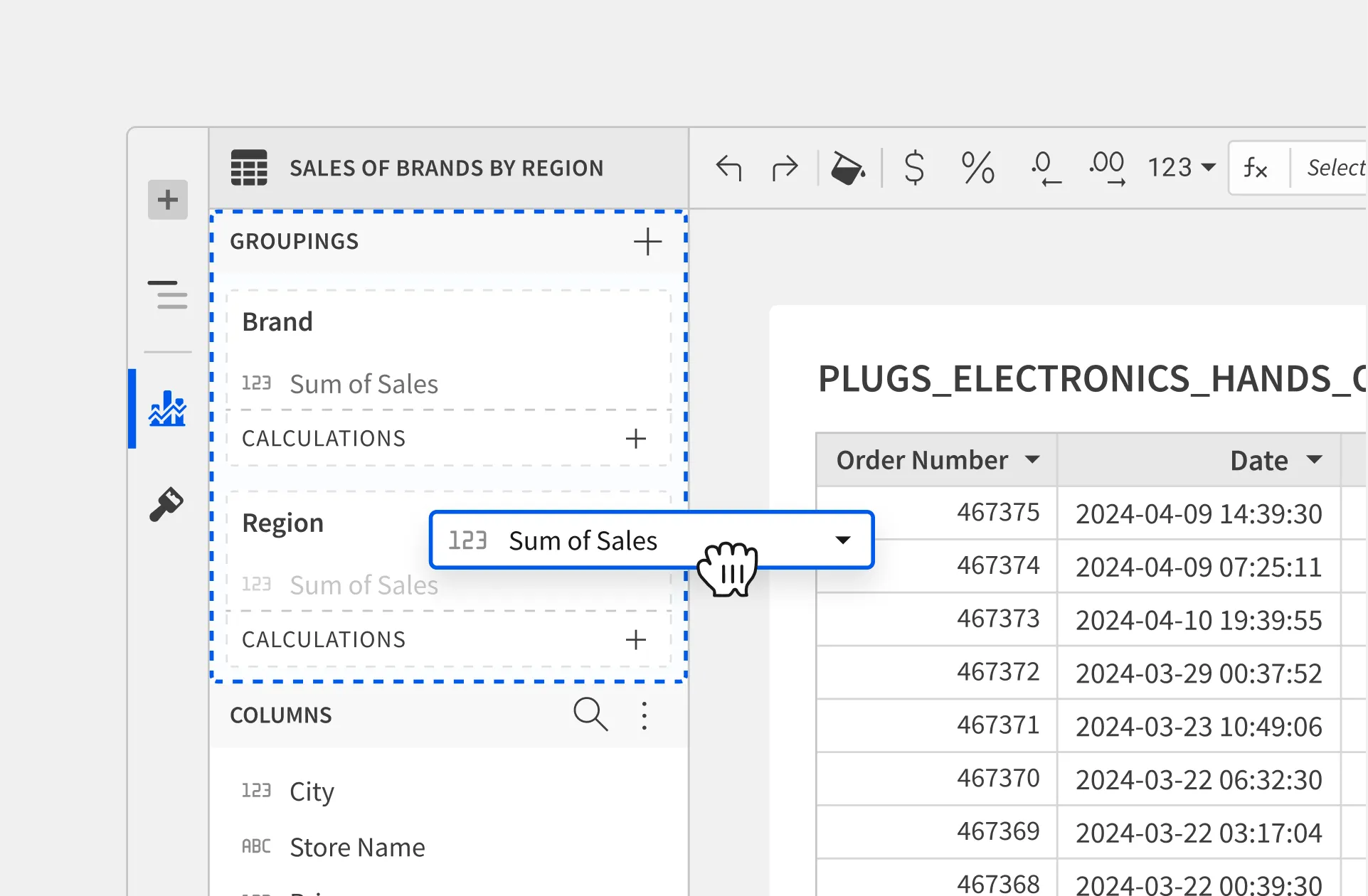 Sigma interface customization