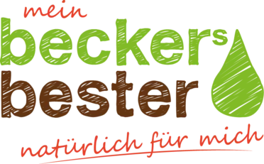Logo von beckers bester mit dem Text 'mein beckers bester natürlich für mich' in grüner, brauner und roter Schrift.