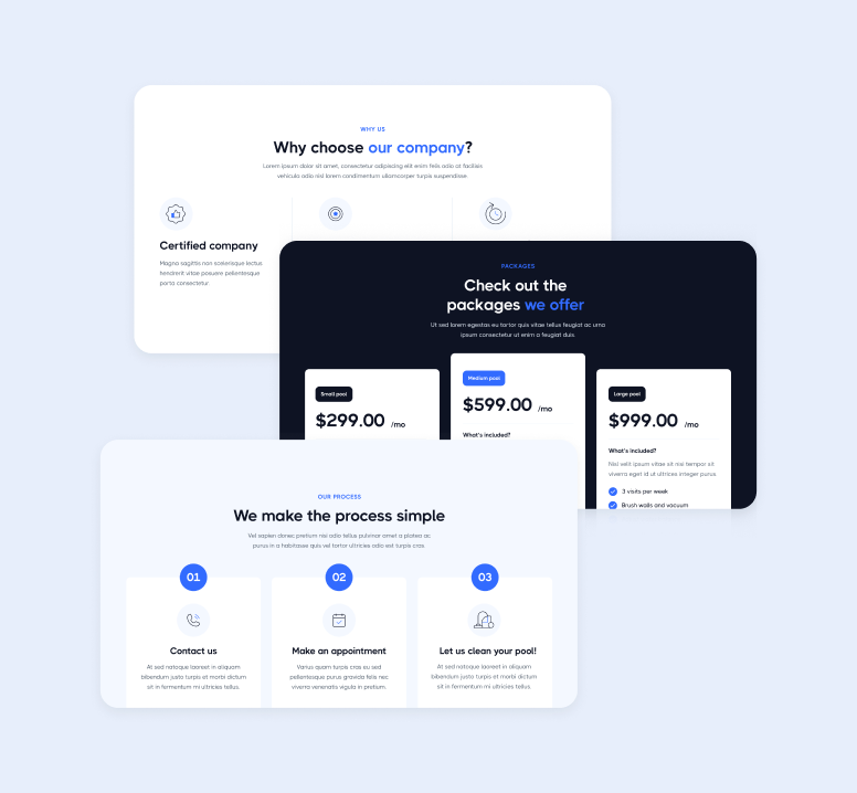 Pool X - 26 Sections - Pool Service Webflow Template