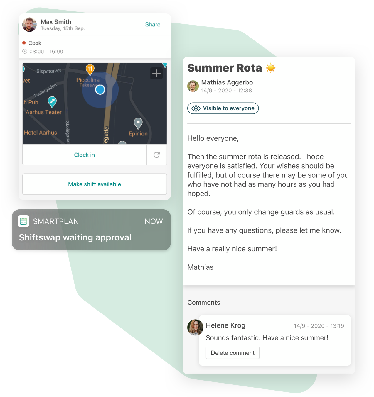 Image showing the publication of a rota