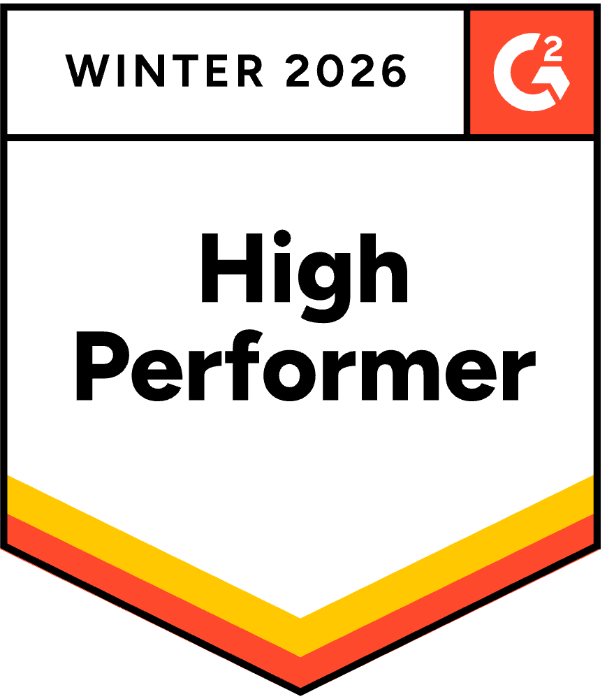 Qualitätssiegel mit der Aufschrift "HighPerformer"
