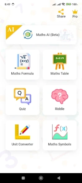 All Math Formulas app - AI 5.1 Screenshot
