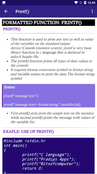 C Programming - All in One 1.2 Screenshot