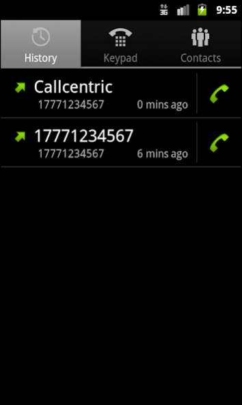Callcentric 1.21 Screenshot