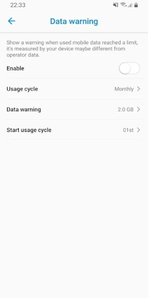 Data Usage - Data Manager 1.3.7 Screenshot