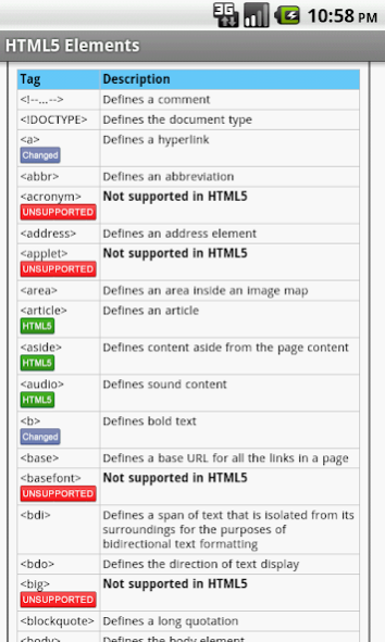 HTML5 Pro Quick Guide Free Screenshot