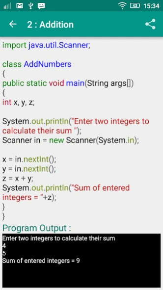 Java Tutorial Screenshot
