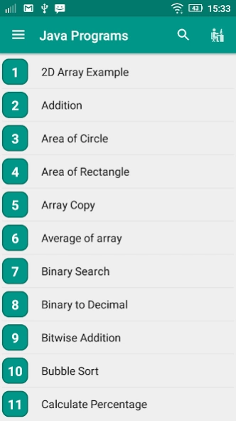 Java Tutorial Screenshot