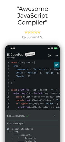 JavaScript Coding Editor & IDE 1.8.18 Screenshot