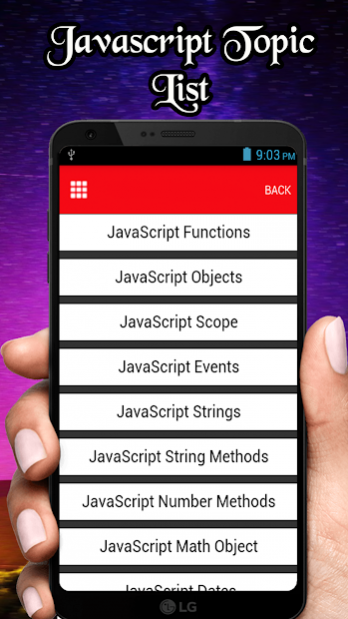 Learn JavaScript Code Examples Interview Questions 1.0 Screenshot