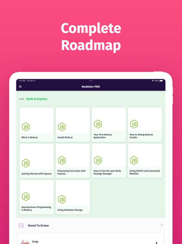 Learn Node.js Development PRO 1.4.1 Screenshot