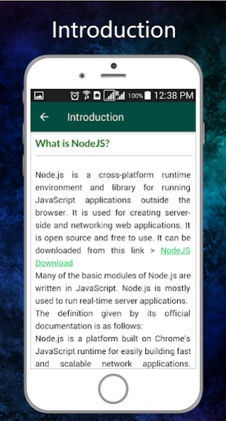 Learn NodeJS Offline Tutorial 1.7 Screenshot
