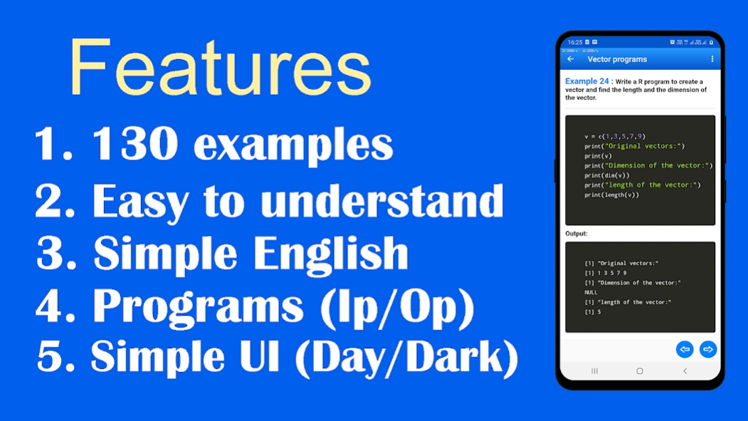 R Programming Tutorial App 1.2 Screenshot