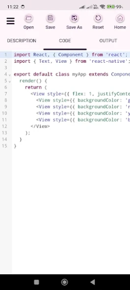 Learn React Native Tutorial 3.1 Screenshot