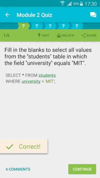 Learn SQL 3.7.2 Screenshot