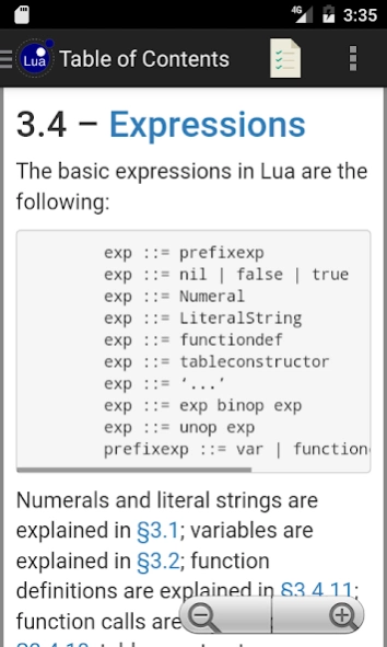 Lua 5.3 Language Reference 1.15 Screenshot