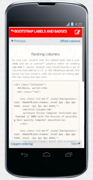 Offline Bootstrap Tutorials | 0.0.8 Screenshot
