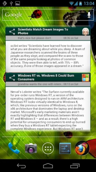 Slashdot Reader Widget 2.0.4 Screenshot