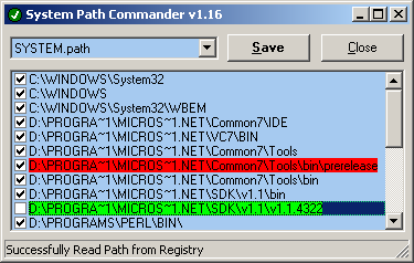 System Path Commander 1.31 Screenshot