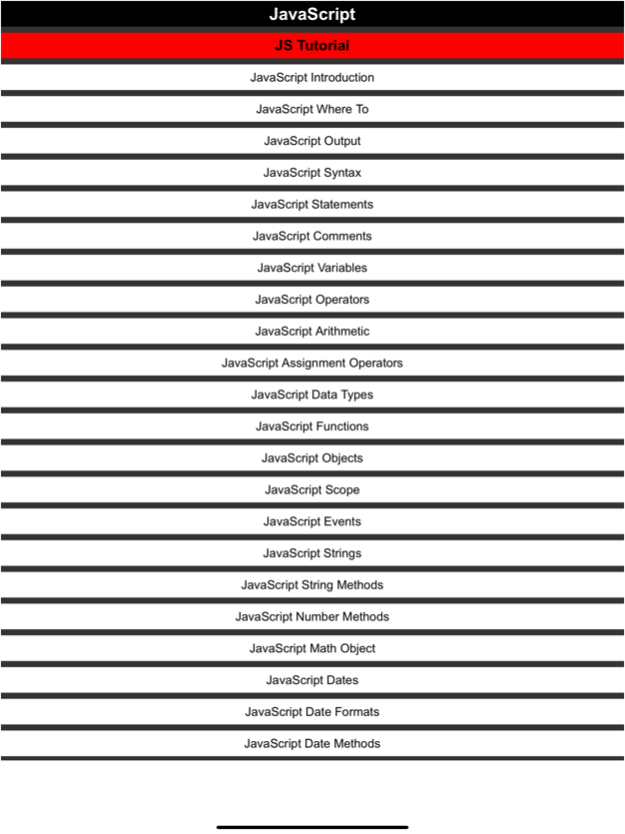 Top JavaScript tutorial 1.1 Screenshot