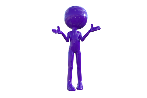 Why, What, Question, Ask, Purple Man, 3D