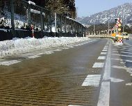 物理・化学系凍結抑制舗装グルービング設置型