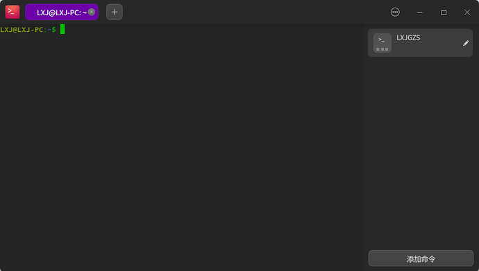 成功创建自定义命令