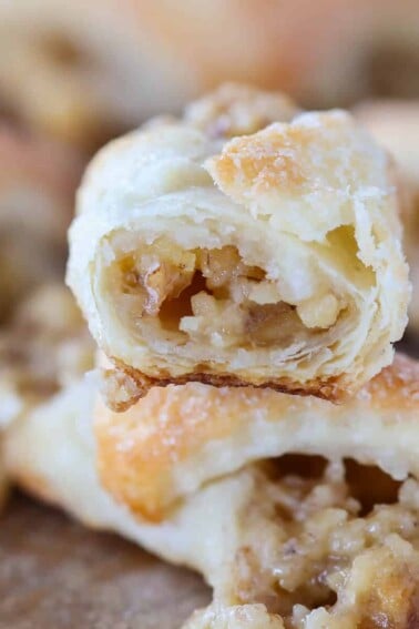 nut roll inside filling texture.